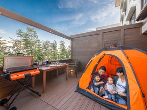 島原温泉にグランピング施設…ホテルの客室テラスでキャンプ 画像