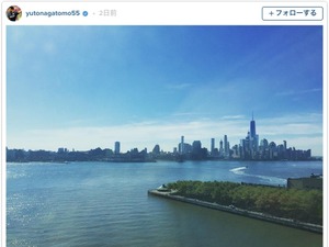 長友佑都、憧れの街ニューヨークを散歩「夢がある街やな」 画像