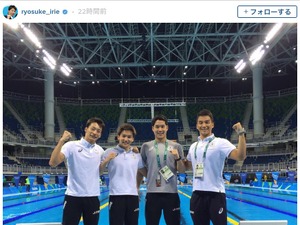 競泳・入江陵介、メインプールで初スイム！「泳ぎやすい！」 画像