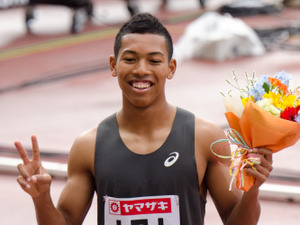 サニブラウン、二冠達成で世界に挑む…日本選手権200mでも圧巻の走り 画像
