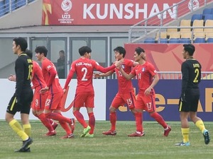 【動画】U-23アジア選手権で驚きの”キックオフ12秒弾”！韓国がロングボール、ボレーの2アクションでネット揺らす 画像