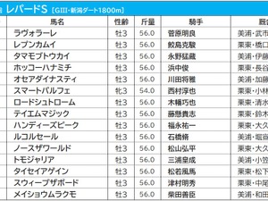 【レパードS／枠順】3連勝中のルコルセールは過去10年未勝利の6枠に　好成績の枠は要注意 画像