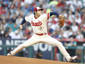 【MLB】大谷翔平、7回8K無失点最速163キロの熱投で13勝目権利　規定投球回まであと「14」 画像