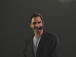 ロジャー・フェデラーがユニクロ・イベントで有明のコートに登場、「国枝はナダルよりも良いパートナー」と絶賛… 画像