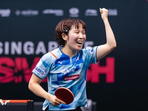 「第5シードをKO」平野美宇、衝撃の早田ひな撃破に公式脱帽　“ハリケーン”の快進撃に期待「日本のスターに注目」【WTTシンガポールスマッシュ】 画像