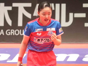 張本美和が明かした“緊迫した展開”での意識「競っている時は……」　プレーオフ決定も「1点でも多く取っていく」【Tリーグ】 画像