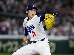 【MLB】佐々木朗希、全56球の公式投球データ詳細　ストライク率44.6%と苦戦も“最速100.5マイル”を計測【3月19日カブス戦】 画像