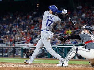 【MLB】明日の大谷翔平、相手先発との対戦データ詳細　昨季“186キロ”二塁打放った好相性右腕と対決【4月10日ナショナルズ戦】 画像