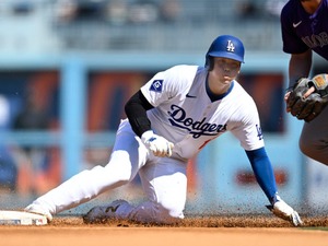 【MLB】大谷翔平が初回からドジャースをけん引　右安打＆今季4個目盗塁成功でチャンスメイク　佐々木朗希は初勝利目指す 画像