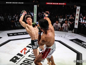 【RIZIN】「打撃もすごく強くなっている」絶対王者サトシ、わずか50秒での“鮮烈”バックチョークに実況騒然　失神した韓国王者は茫然自失…… 画像