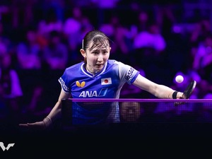 8強終戦の早田ひなが語った左腕の現状「テーピングに関しては……」　中国の世界3位に逆転負けは「自分の力不足」【WTTチャンピオンズ横浜】 画像