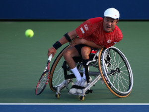 【テニス】1万人に見せた車いすテニスの魅力、国枝慎吾がマイケル・チャンとエキジビジョンマッチ 画像