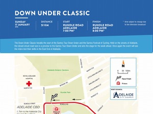 【ツアー・ダウンアンダー16】2016年大会のコース発表、総走行距離781.3km 画像