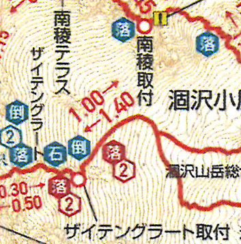 登山地図ヤマタイムマップ、北アルプス長野県エリア山岳遭難地点を掲載