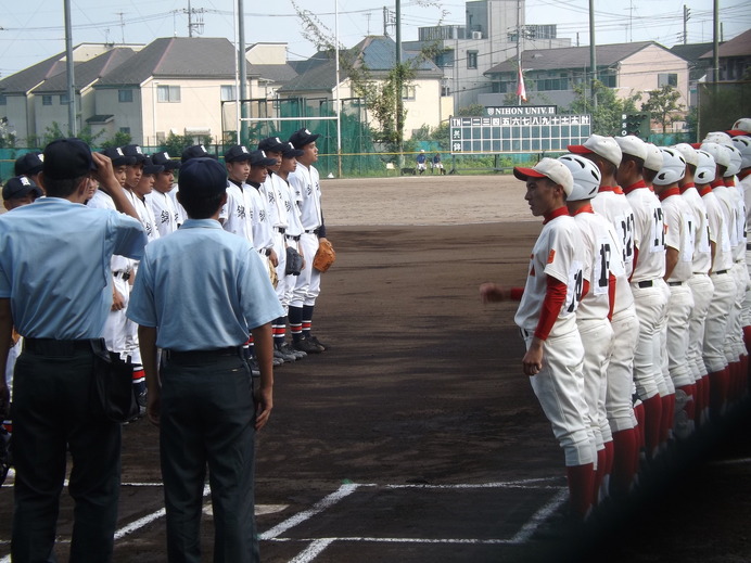 東京都ブロック予選、錦城vs共栄学園の試合開始挨拶