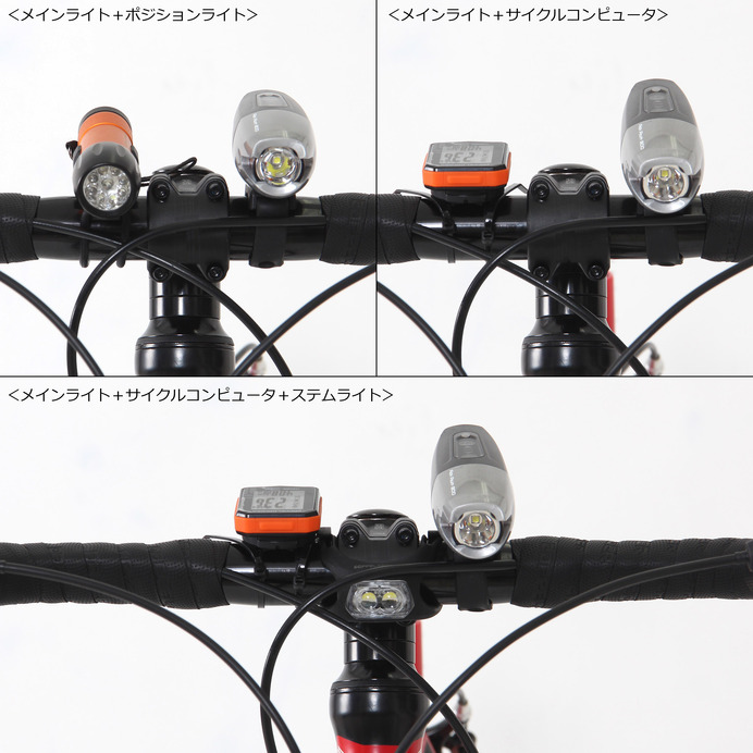 ステムに取り付け可能な自転車用ライト「ステムライト」