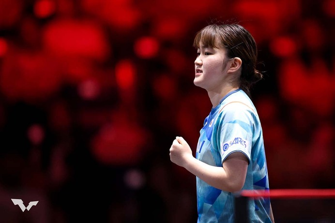大藤沙月、圧勝の20歳が振り返った初陣「1試合目ということで……」　ハードスケジュールにも笑顔、次戦は40歳のベテランと対戦へ【シンガポールスマッシュ】