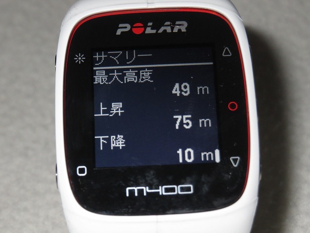 Polar M400 ホワイト画面表示