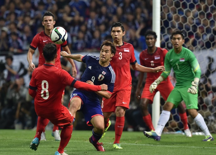 サッカー日本代表対シンガポール代表（2015年6月16日）（c）Getty Images
