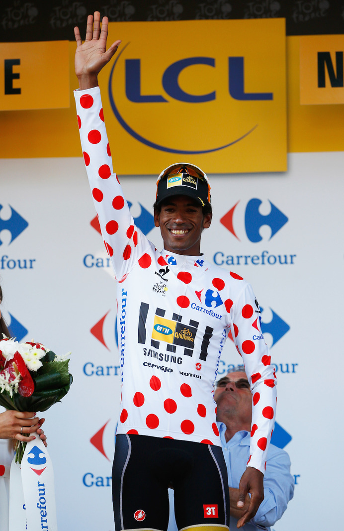 2015年ツール・ド・フランス、ダニエル・テクレハイマノがアフリカ人初の山岳賞ジャージ獲得（2015年7月9日）