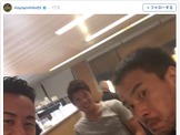 サッカー日本代表・岡崎慎司、吉田麻也、酒井宏樹が帰国「宏樹がおフランスに染まってる」 画像