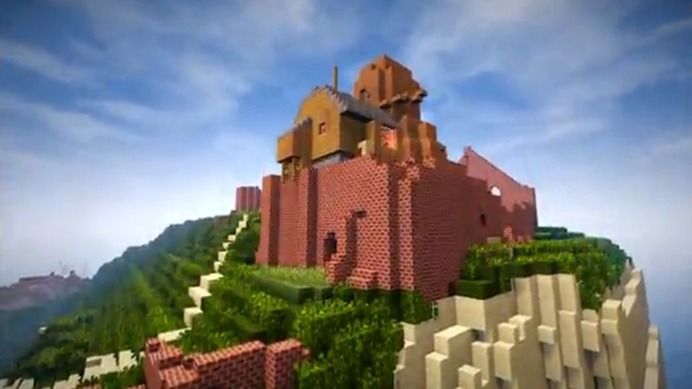 「天空の城ラピュタ」をマインクラフトで再現してみた…ニコニコ動画