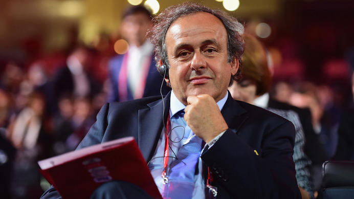 欧州サッカー連盟のミシェル・プラティニ会長 参考画像（2015年7月25日）