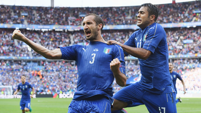 欧州選手権、イタリアがスペインに勝利（2016年6月27日）