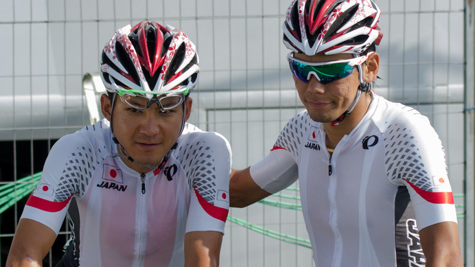リオデジャネイロ五輪の男子自転車ロードレースに新城幸也（右）と内間康平が出場（2016年8月6日）
