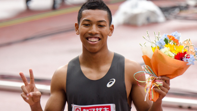 第101回日本陸上競技選手権大会、サニブラウン・ハキームが男子200mで優勝。二冠を達成（2017年6月25日）