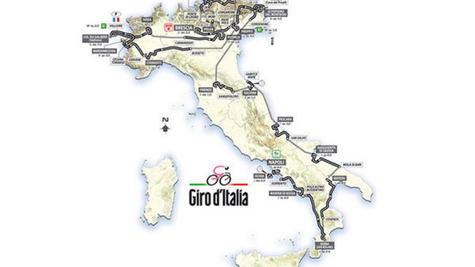 　2013年5月4日に開幕する第96回ジロ・デ・イタリアのコースが発表された。南イタリアのナポリで開幕し、23日間かけて北上。山岳ステージが多く、上りのスペシャリストに有利なコース設定だ。第15ステージでフランスのガリビエ峠にゴール。第18ステージはヒルクライムタ