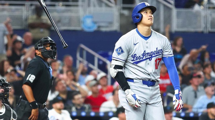 【MLB】大谷翔平が「華麗なバットフリップを披露」と公式注目　2試合連発で確信歩き、鮮やかなパフォーマンスに「アートだ」