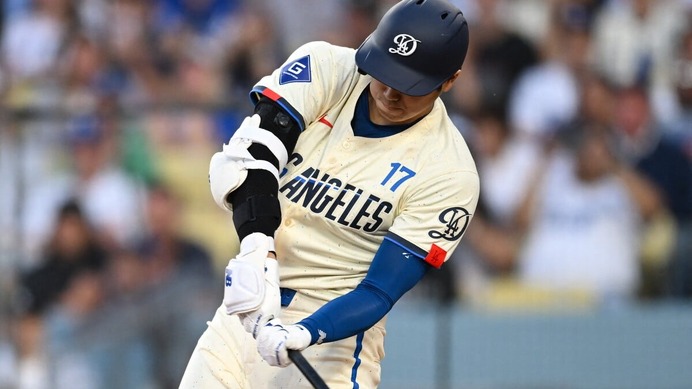【MLB】大谷翔平、初回に続く右安打で今季19度目のマルチ達成　ド軍の大量リードに貢献、23号で月間最多本塁打更新