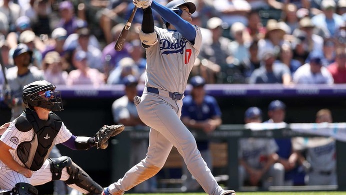 【MLB】全然落ちてこない……大谷翔平の28号アーチ、高弾道連発の“スライダー強振”で「滞空時間6.6秒」　自身6番目の打球角度に