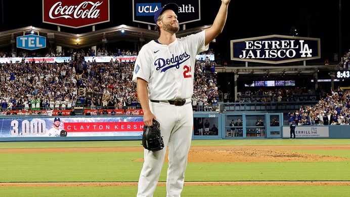 【MLB】「ド軍史上最高の投手」史上20人目偉業のカーショーに指揮官が賛辞　公式はレジェンド左腕に脱帽「殿堂入りを果たす」