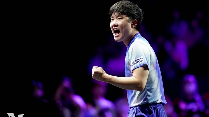 張本智和、日本開催初陣での勝利に「1勝を届けることができて嬉しい」　2回戦はパリ五輪因縁の相手も8強誓う【WTTチャンピオンズ横浜】