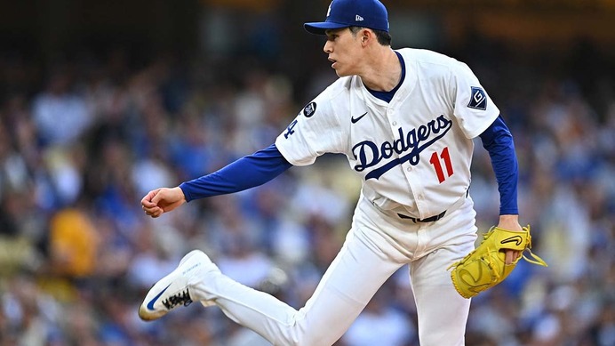 【MLB】佐々木朗希、最終回に“最速163キロ”圧巻パフォーマンス 米記者絶賛のスプリット「ブルペンの救世主だ」 ドジャースWCS突破