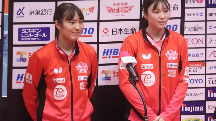 全日本王者が見せた“0－6スタート”からの逆転劇　笹尾明日香「4－0で勝てて良かった」麻生麗名「粘り強くプレーできた」【Tリーグ】