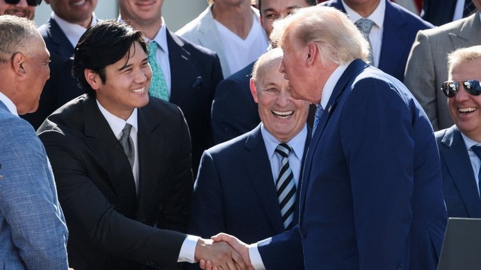 【MLB】大谷翔平と山本由伸へ「どちらの方が優れた投手なんだ？」　トランプ大統領の“究極の質問”にお互い即答、息ピッタリの反応に爆笑