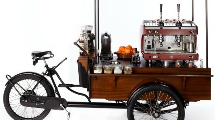 自転車をこいで移動するコーヒーショップがマイアミにあるらしい