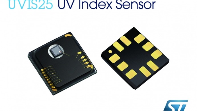 紫外線を感知するデジタルUVセンサー、STマイクロエレクトロニクス「UVIS25」