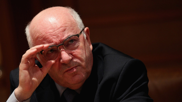 【セリエA】イタリアサッカー連盟のカルロ・タベッキオ会長（2015年3月26日）