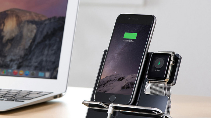 Apple WatchとiPhoneを一緒に充電できるサンワサプライの充電スタンド「PDA-STN12シリーズ」
