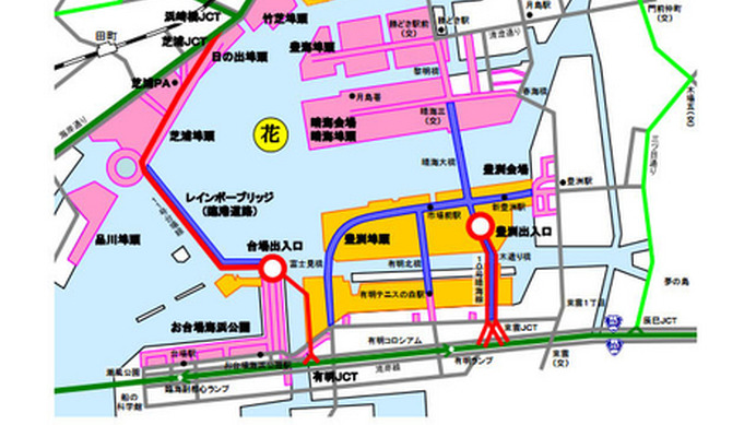 東京湾大華火祭に伴う交通規制