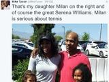 マイク・タイソン、テニス観戦で父親の顔…セリーナ・ウィリアムズと記念撮影 画像