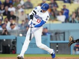【MLB】大谷翔平、184キロ7号に公式脱帽「父親のパワー」　初回に見せた“パパ1号”に会心ガッツポーズ、本拠地も大熱狂 画像