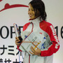 第32回コナミオープン、女子最優秀選手の清水咲子（2016年2月21日）