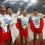 北京五輪陸上400mリレーで銅メダリストを獲得した日本代表メンバー 参考画像（2008年8月22日）