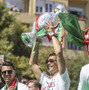 サッカー欧州選手権で優勝したポルトガル代表のクリスティアーノ・ロナウドらが凱旋（2016年7月12日）
