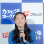 受験生ねばり勝ちイベント『カスピ海ヨーグルト 合格応援式』に登壇した澤穂希（2016年11月17日）